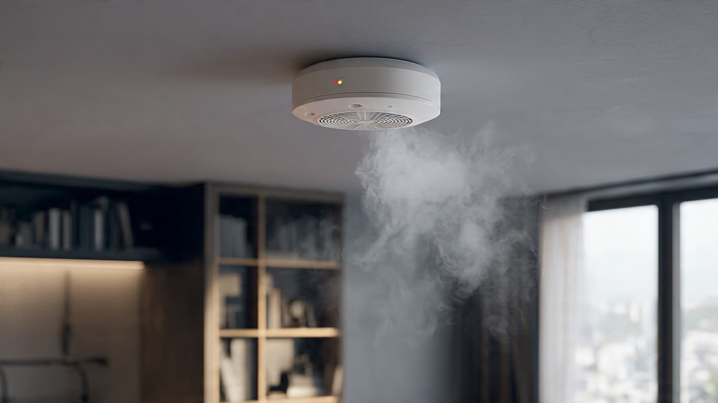 Ferdig montert røykvarslere av elektrikker